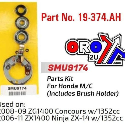 Starter Motor Repair Kit, Kaw ZG1400 08-09, ZZR1400/ZX1400 06-11 SMU9174