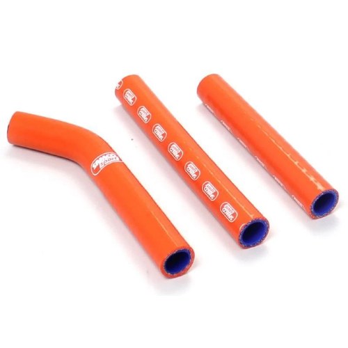 Samco Hose Kit KTM 125/200 Exc 12-16 Thermostat Bypass, 3 Piece Kit, Orange