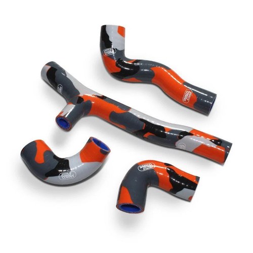 Samco Hose Kit KTM 150 Exc Tpi 2020 OEM Design, 4 Piece Kit, Orange Camo