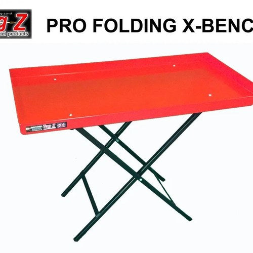 TAG-Z Pro Folding X-BENCH, Red / Table / Work Top