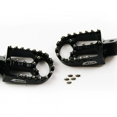 Foot Peg Alloy Yamaha PW50 81-23 PW80 83-06, CNC, Black