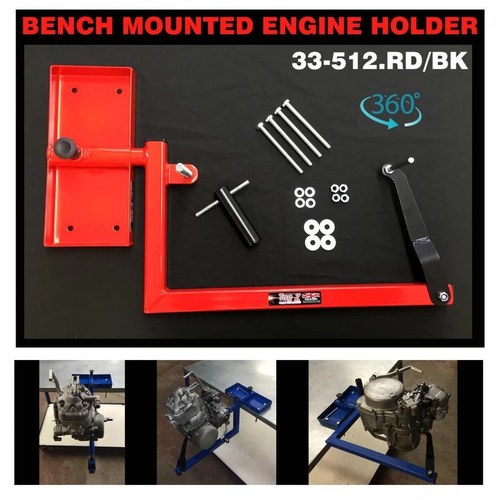 Engine Holder Bench Mounted, Red, Engine Stand