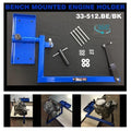 Engine Holder Bench Mounted, Blue, Engine Stand