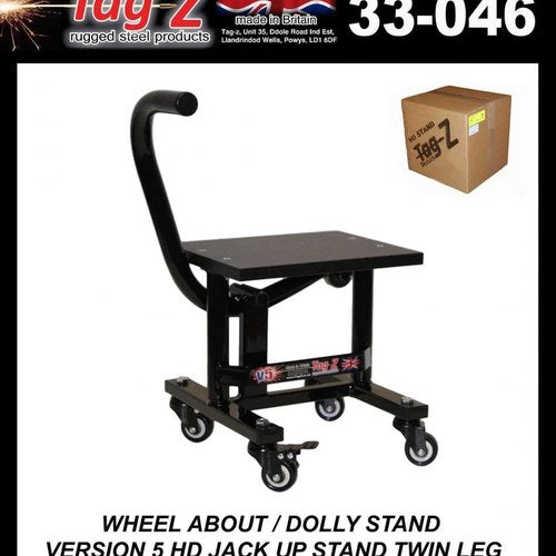 HD JACK-UP-STAND Twin Leg v5, Wheel About JACK-UP-STAND