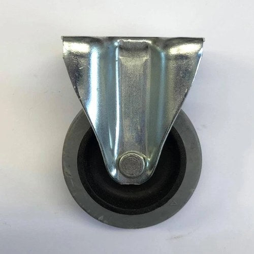 50MM Fixed Plate Castor EA, Grey Synth Rub Tyre