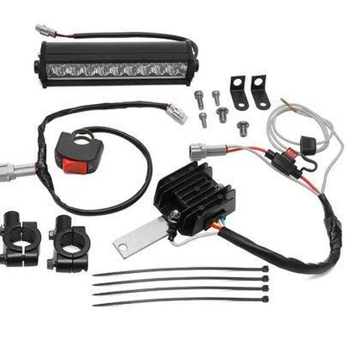 7/8" Universal LED Headlight Bar With Mount, Switch, Regulator And Harness