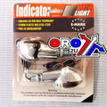 Indicators Smoke Lens, 20mm Stem, SET/2 Chrome Effect, inc bulb, E marked