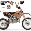 KTM SX85 2004-2005 Tribal SKULL2 Decal Kit, Blackbird Full Team Kit