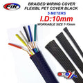 Flexible Braided Sleeving 5MTR, Workable Size 7-15mm, Black