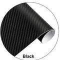 Black Carbon Fiber Decal Sheet 30x127cm, 3D Fiber Vinyl