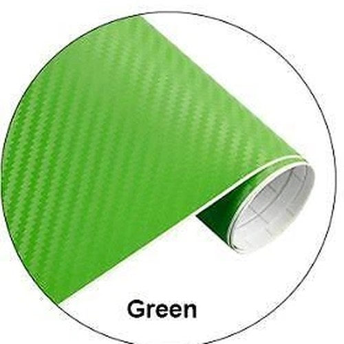 Green Carbon Fiber Decal Sheet 30x127cm, 3D Fiber Vinyl