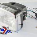 Universal Rectangle Headlight Assembly, Side Mount
