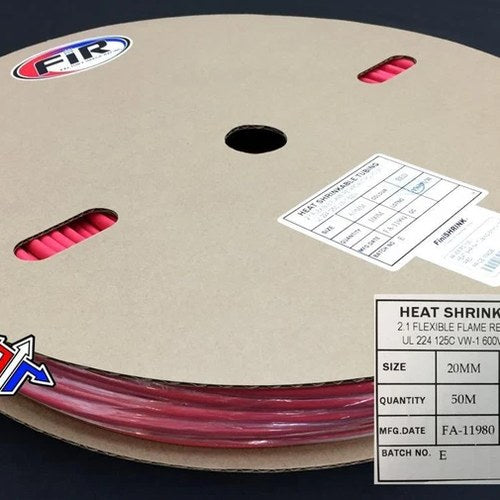 Heat Shrink Tubing 20mm x 50MT, Red