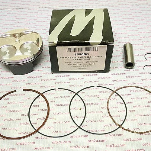 Wossner 78mm Forged HC Piston Kit B, Honda CRF250R 04-09, CRF250X 04-09