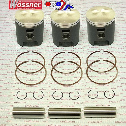 Wossner 61.5mm Piston Kit Kawasaki KH500, H1 Triples, SET/3