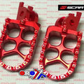 Scar Red Footpegs Honda CRF150R 07-19, CRF250R 04-18, CRF450R 02-18, CRF250L/M