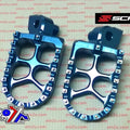 Scar Blue Alum Foot Pegs Kawasaki KX125 1997-2001, KX250 1997-2001