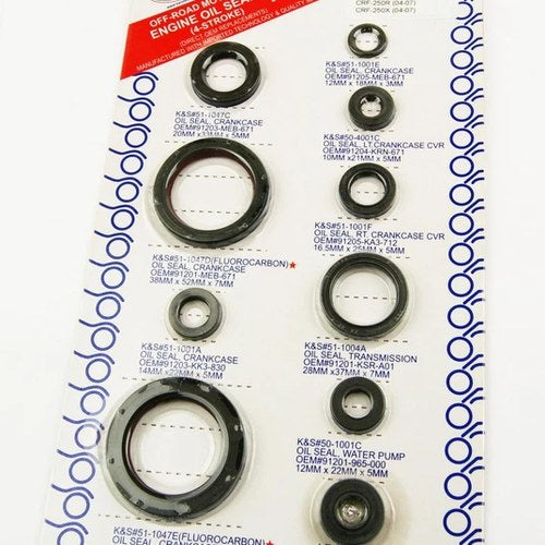 K&S Engine Oil Seal Set Honda CRF250R 2004-2009, CRF250X 2004-2013