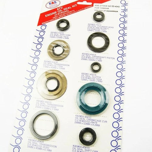 K&S Engine Oil Seal Set Yamaha YFM350X 87-04, YFM350R 03-13