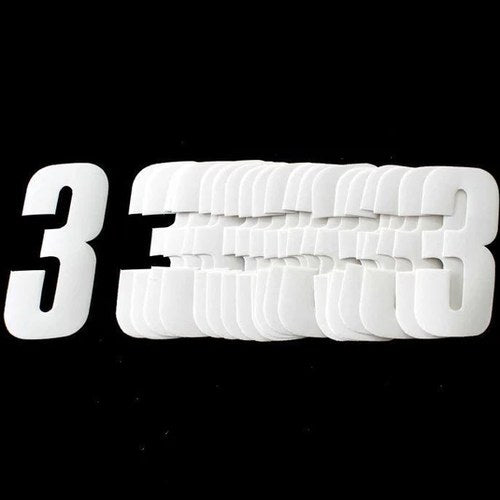 3 White Decal 4.5"/11cm PK/20