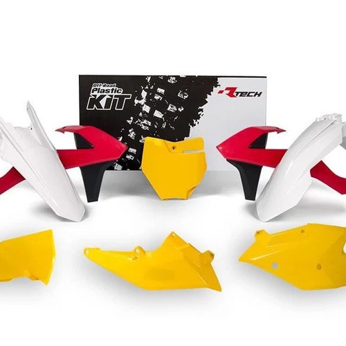 R-TECH RED/YELLOW/WHITE Plastic KIT/6 KTM SX/SX-F 2016-2018, XC/XC-F 2017-2018