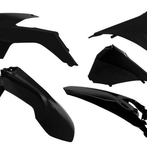 R-TECH Black Plastic Kit KTM EXC/EXC-F 2014-2016, Vented Front Fender