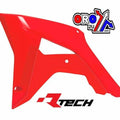R-TECH Neon Red Rad Scoops Honda CRF250R 2018-2021, CRF540R 2017-2020