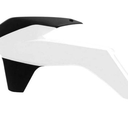 R-TECH WHITE/BLACK Rad Scoops KTM SX-F250-450 13-15, EXC/EXC-F 125-500 14-16