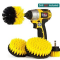 4Pc Heavy Duty Cleaning Brush Set With Drill Attachment