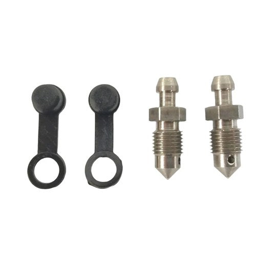 Motorcycle Brake Caliper 10mm x 1.0 Bleed Screw Nipple Stainless Steel Bleeder