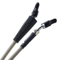 Venhill Rear Brake Hose SILVER/BLK, Husq WR125 09-12, TXC/TC250 12, TE250 06-12