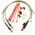 Fir Front Brake Hose Silver KIT/3 Yamaha YFM350R 04-06, YFM350 Warrior 89-03