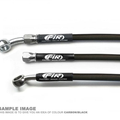 Fir Braided Front Brake Hose Black, Suzuki RM125 04-08, RM250 04-08