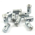 Solderless Cable Barrel Nipple 6mm Dia x 8mm, Pk/10
