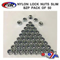 Nylock M6 Nut Pack OF 50, Slim 6x10mm