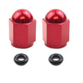 Red Alloy Valve Cap Set