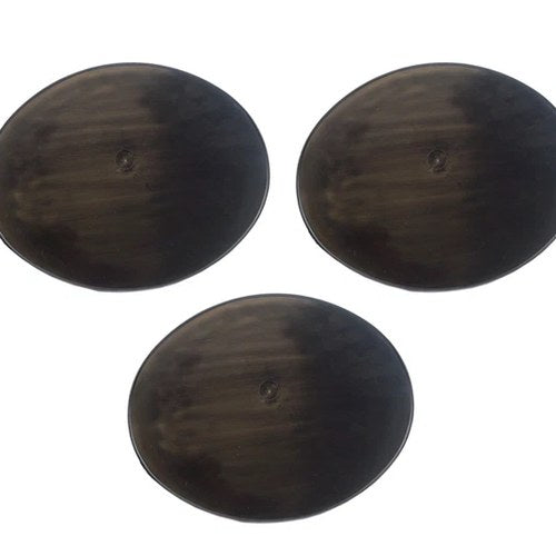 Cemoto Black Oval Number Plates, PACK-3 (CLASSIC/RETRO)