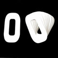 White 6" Race Numbers - 0 Zero, X25, Vinyl Sticker