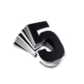 Black 6" Race Numbers - 5 Five, X25, Vinyl Sticker