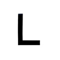 Number Plate Digits Big L Each