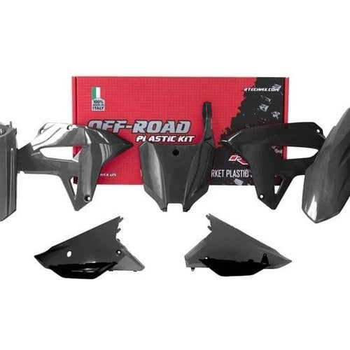 R-TECH Black Plastic KIT/6 Honda CRF250RX 2022-2023, CRF450RX 2021-2023