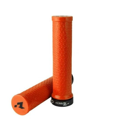 R-TECH Bike Bicycle Lock ON Grips - Neon Orange