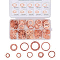 Copper Washer Kit 200PCS, M8 M10 M12 M14 Size (INCLUDED 9 Types)