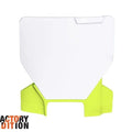 R-TECH Factory WHITE/YELLOW Front Plate Husqvarna TC/FC/FS/FX/TX 2023-2025
