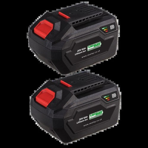 20V 6Ah Battery Pack Lithium SV20, 2 Batteries