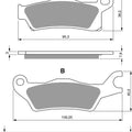 Goldfren AD309, FA618 as fitted to Can Am's Disc Pads (Pair)