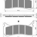Goldfren AD212, FA406, MXS406 Husaberg FS, KTM SMR450/525 04- Disc Pads (Pair)