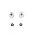 Alloy Valve Cap Set Silver Pair