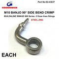 Banjo 90* Side EX Swage Plated, Buildaline 600 Series -3, Goodridge S5099S-03Z1