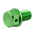 Magnetic Oil Drain Plug M10x1.50, KX 65 85 125 250 Kxf 250 450, Green 92066-1437